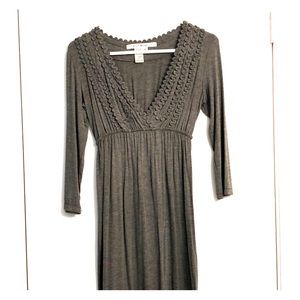 Max Studio 3/4 Grey Long sleeve dress XS